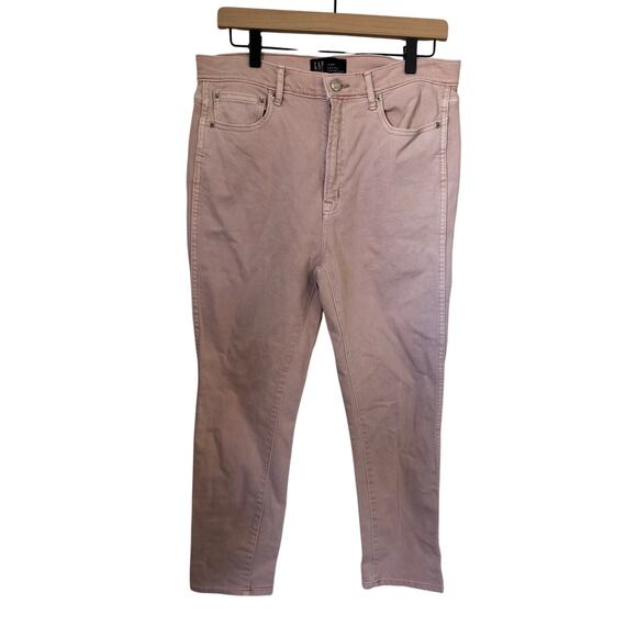GAP Denim - GAP High Rise Vintage Slim Jeans Soft Pink 10/30R Dusty Blush Straight Denim